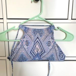 patterned xhiliaration halter bikini top